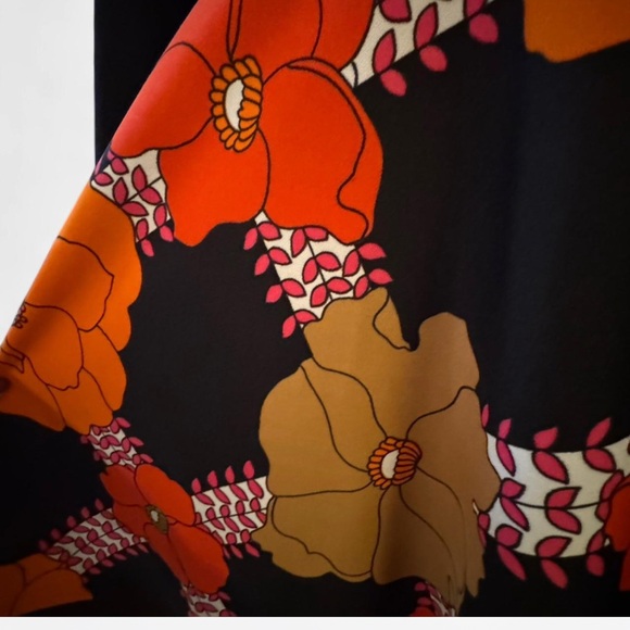 70s Vintage flower power midi. Psychedelic. GoGo. MOD - Picture 6 of 8